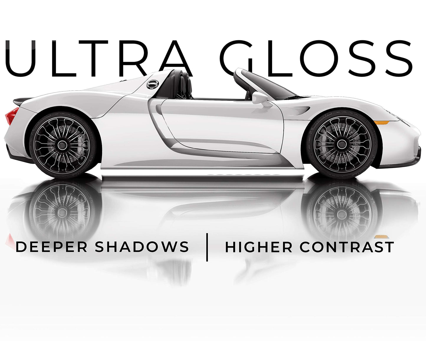 VViViD+ Ultra Gloss Premium Vinyl Car Wrap Film (50ft x 5ft, Gloss White)