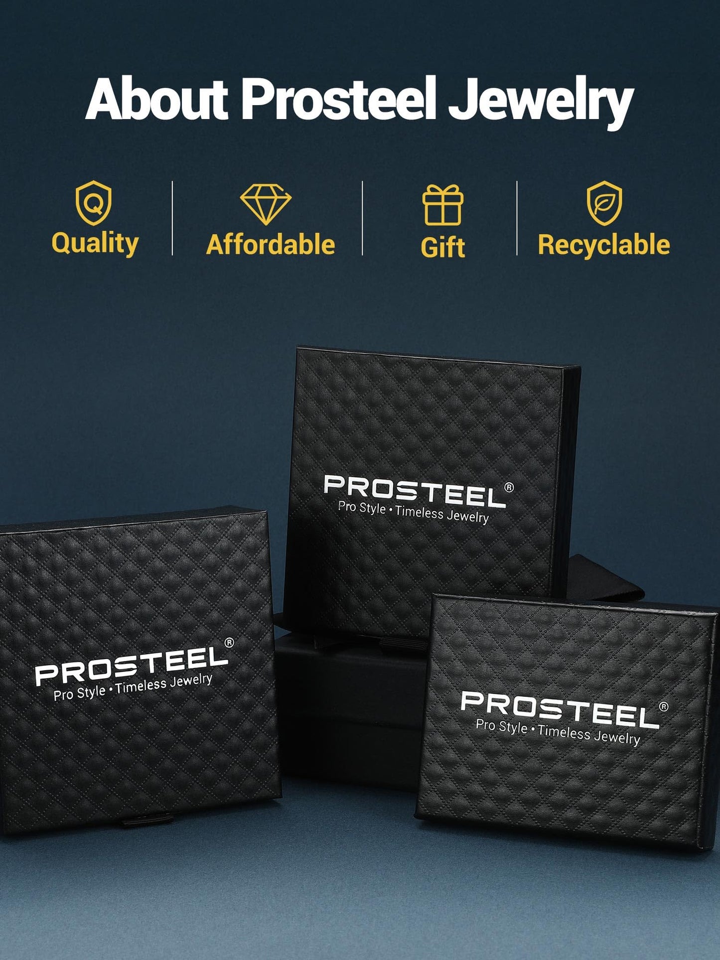 PROSTEEL Black Necklace Chain 2mm Black Stainless Steel Necklace for Men Minimalist Gothic Jewelry 20inch