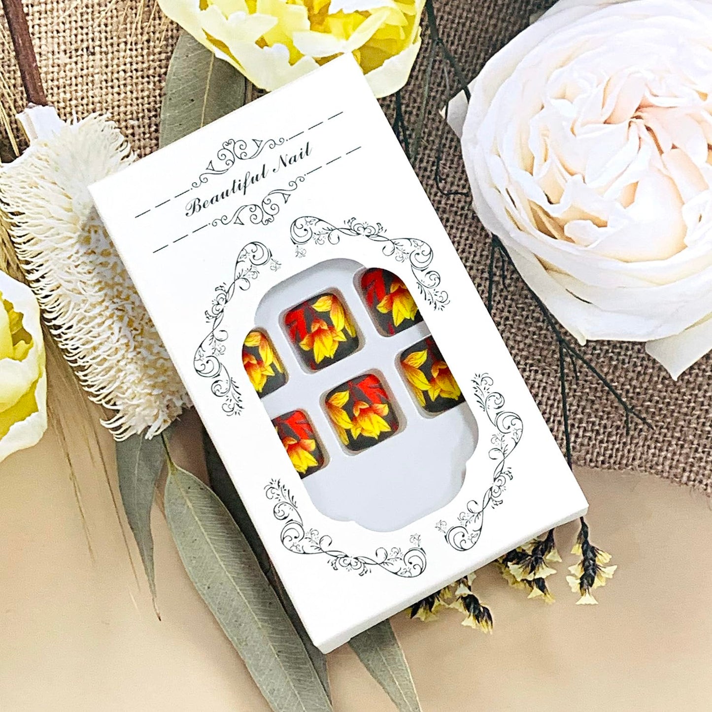 FIEONCIY Press on Toenails with Designs Acrylic Fake Nails for Toe Artificial False Nails with Charms Glue on Toe Nails for Spring Summer Stick on Toenails for Women Girls(Y603)