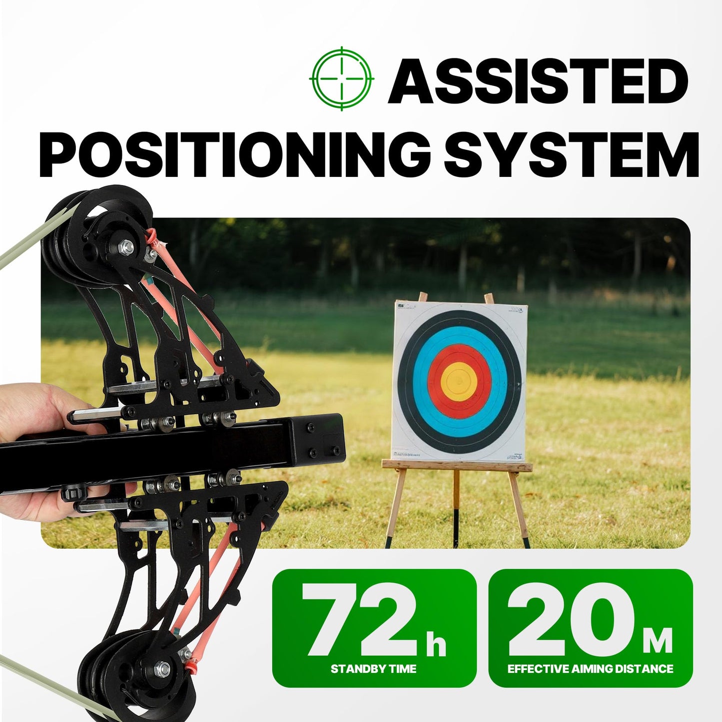 Compact Compound Bow Kit for Adults & Teens – 40 Rounds Repeating Sling Bow for Steel Balls and Arrows, Folding Design with Sight Mount, 100M Max Range, for Target Practice & Outdoor Hunting