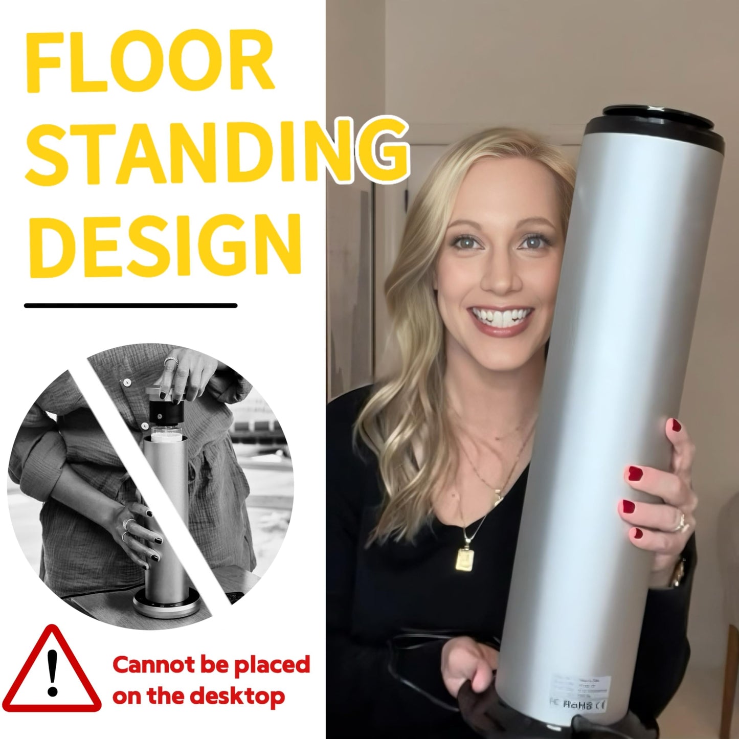 Aromadd 2800 Sq Ft Floor Standing Hotel Collection Diffuser, 600mL Scent Air Machine for Home Waterless Diffuser, Hotel Scent Cold Air Essential Oil Diffuser for Large Room, App & Remote Control