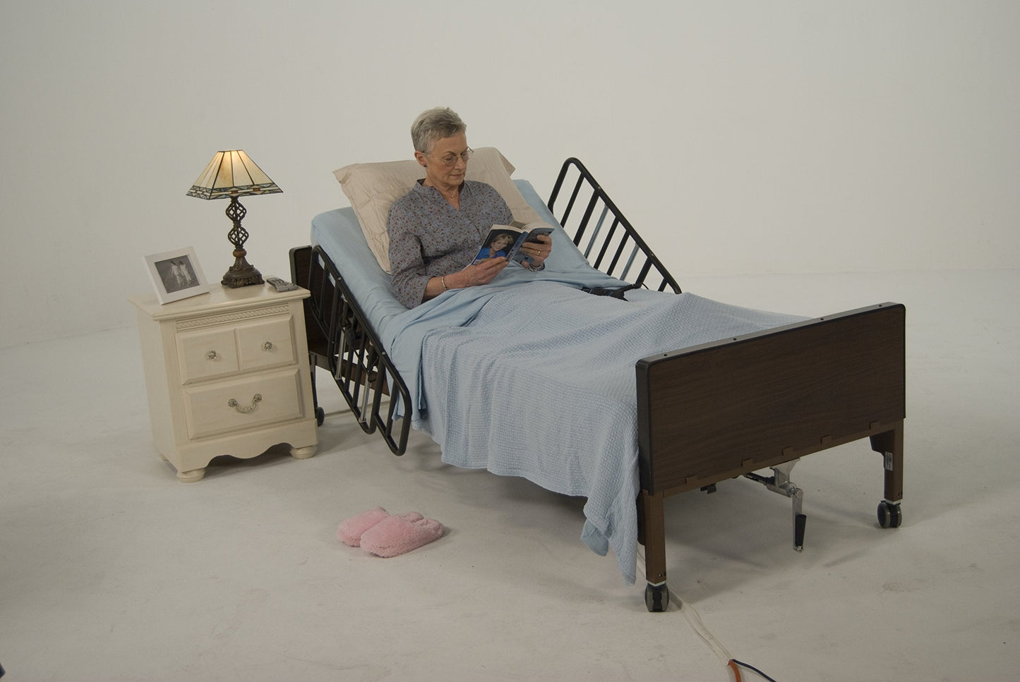 Drive Medical Full Electric Ultra Light Plus Hospital Bed, No Rails and No Mattress, 36 Inch