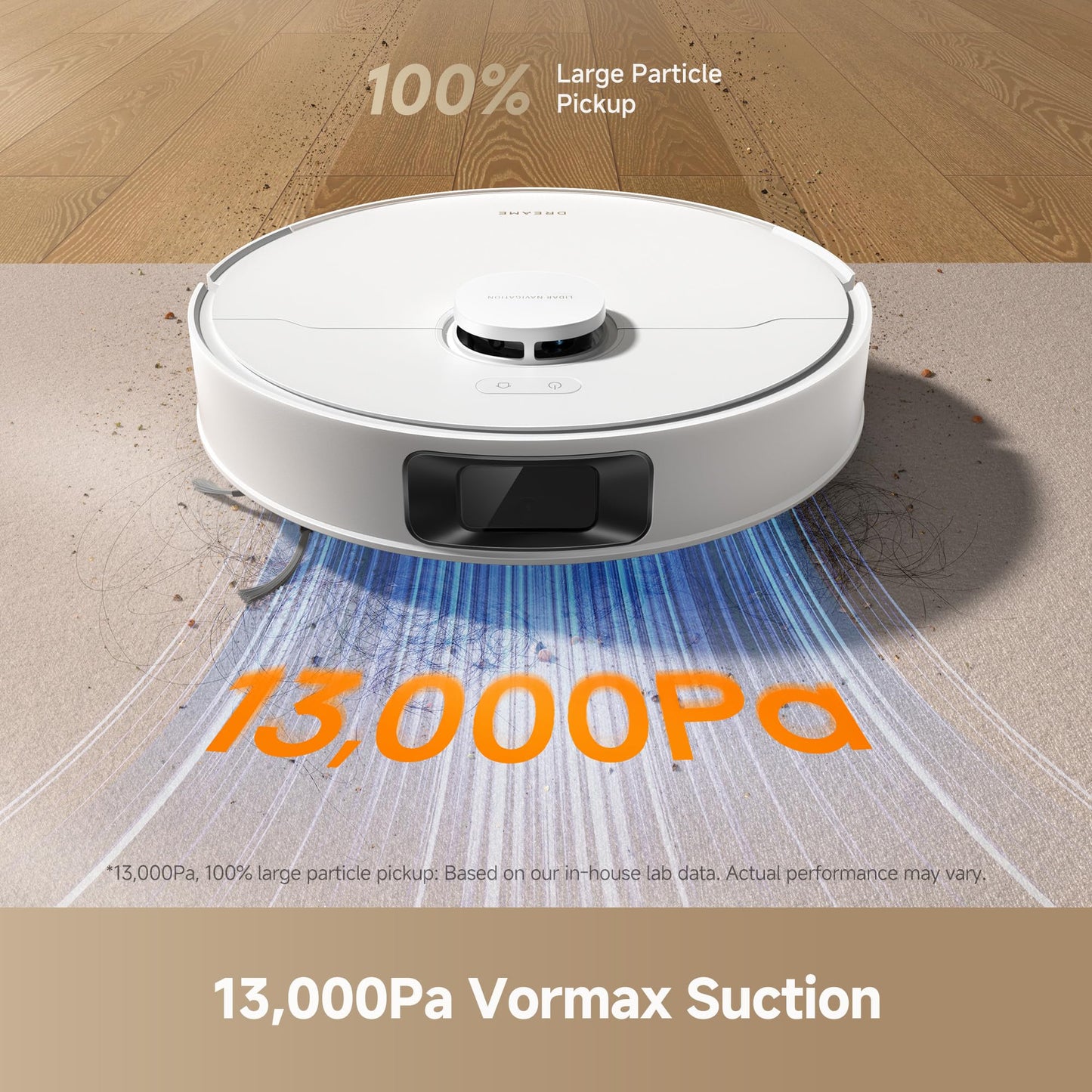 DREAME D20 Plus Robot Vacuum and Mop, 13,000Pa Suction, Self-Emptying with 5L Dust Bag, DuoBrush for Pet Hair, LDS Mapping, App & Voice Control, 5200mAh Battery, Ideal for Hard Floors & Carpets