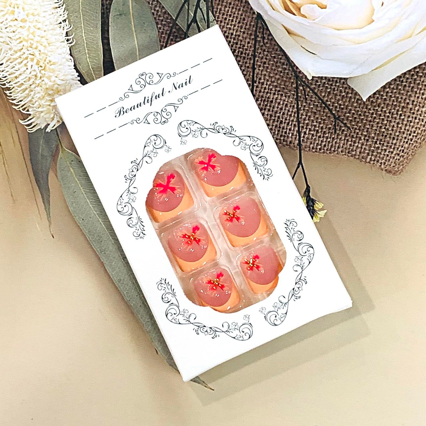 FIEONCIY Press on Toenails with Designs Acrylic Fake Nails for Toe Artificial False Nails with Charms Glue on Toe Nails for Spring Summer Stick on Toenails for Women Girls(JP3813)