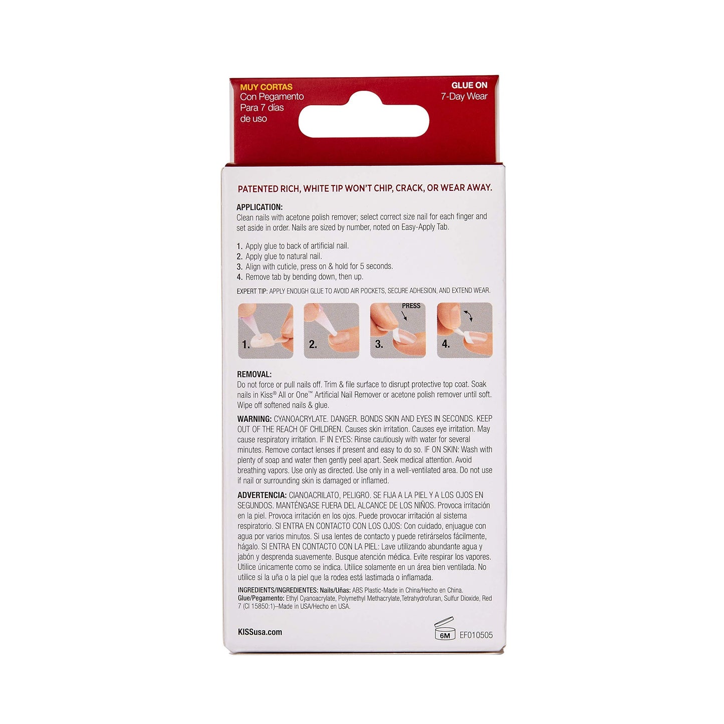 Kiss Everlasting French Nail Kit Real Short 28 Nails (2 Pack)