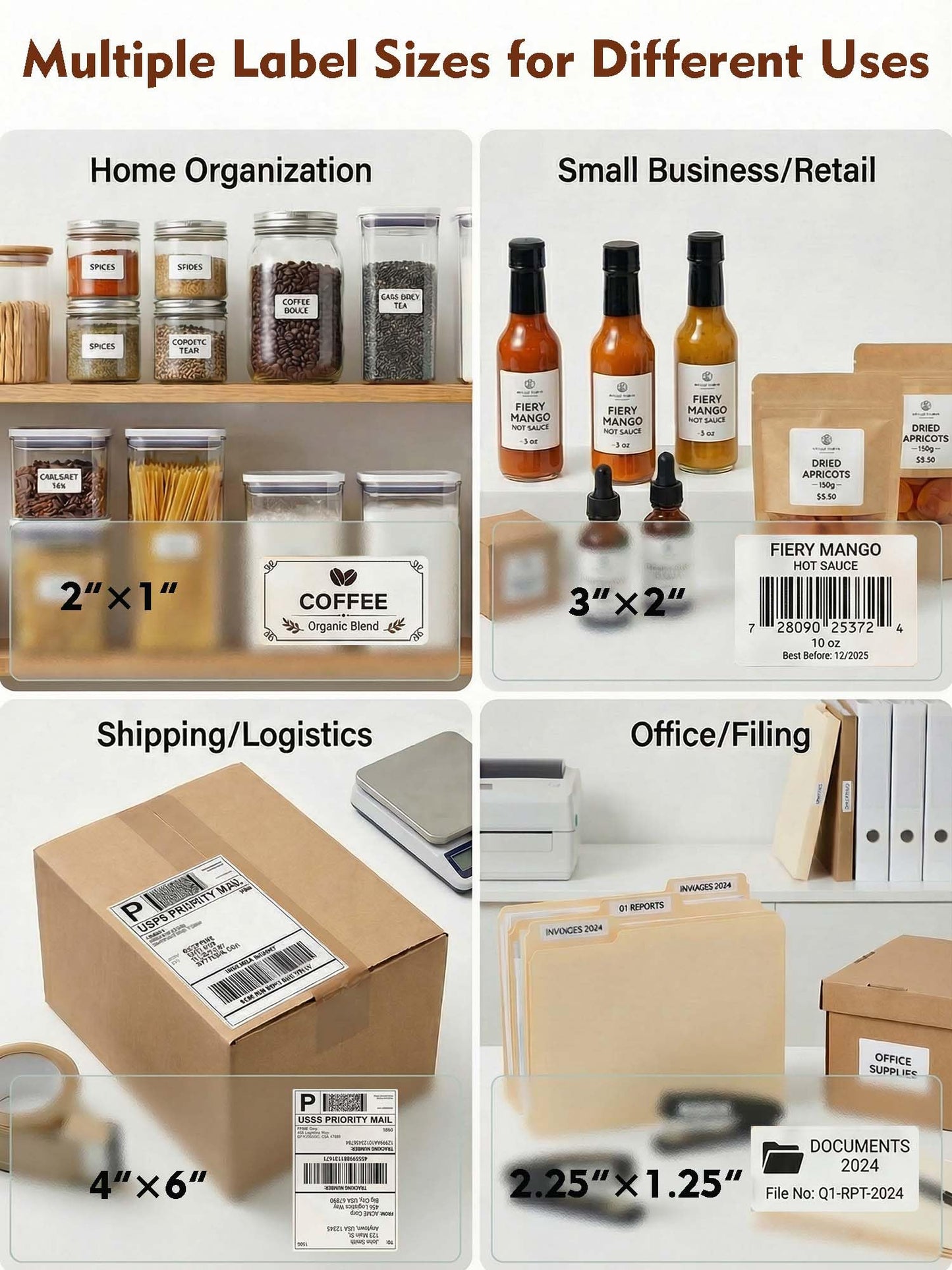 Forc Bluetooth Thermal Shipping Label Printer, 4x6 Wireless Thermal Label Printer for Small Business, Compatible with Android, iPhone, Windows & Mac, Widely Used for Amazon, Etsy, USPS & More