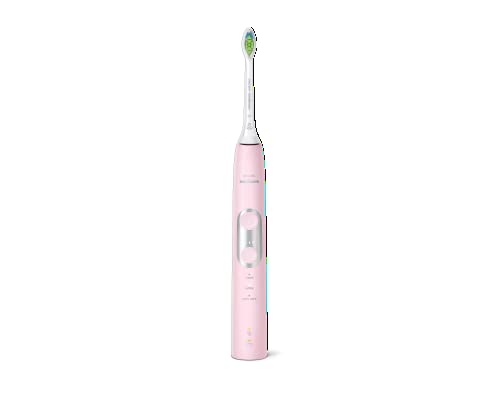 Philips Sonicare ProtectiveClean 6500 Rechargeable Electric Toothbrush, with Pressure Sensor, 3 Cleaning Modes, SmarTimer and QuadPacer, 14-Day Battery Life, Charging Travel Case, Pink, HX6462/06