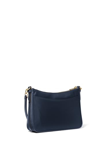 Michael Kors Jet Set Medium Top Zip Pochette Crossbody Bag, Gold-Tone Hardware/Milano Nylon/Navy