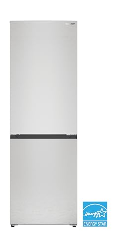 Sharp SJB1255GS Bottom-Freezer Counter-Depth Refrigerator, 24 Inch, 11.5 Cubic Foot, Garage Ready