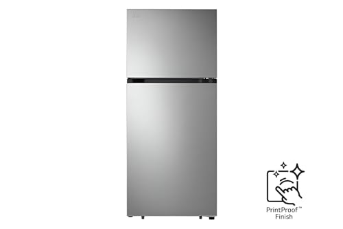 LG 28-Inch Freestanding Top-Freezer Refrigerator with 18 cu ft Capacity, 2 Glass Shelves, Gallon Door Bins, Multi-Air Flow System, Garage-Ready, Ice Maker Ready