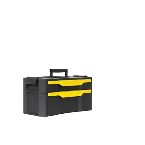 STANLEY Rolling Workshop Toolbox, Detachable Toolbox with Drawers, Flip Bin, Back Pocket, 7 Heavy Duty Wheels, 1-79-206