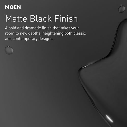 Moen Inara Matte Black Pulldown Kitchen Faucet with Power Boost, Modern Kitchen Faucet, One-Handle High Arc, Easy Installation, 87463BL