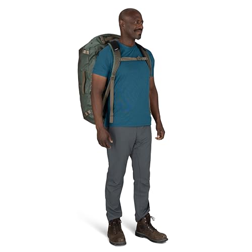 Osprey Transporter 95L Lightweight Travel Duffel Bag - Large Water Resistant Durable Gear Bag for Men and Women, Raven Black