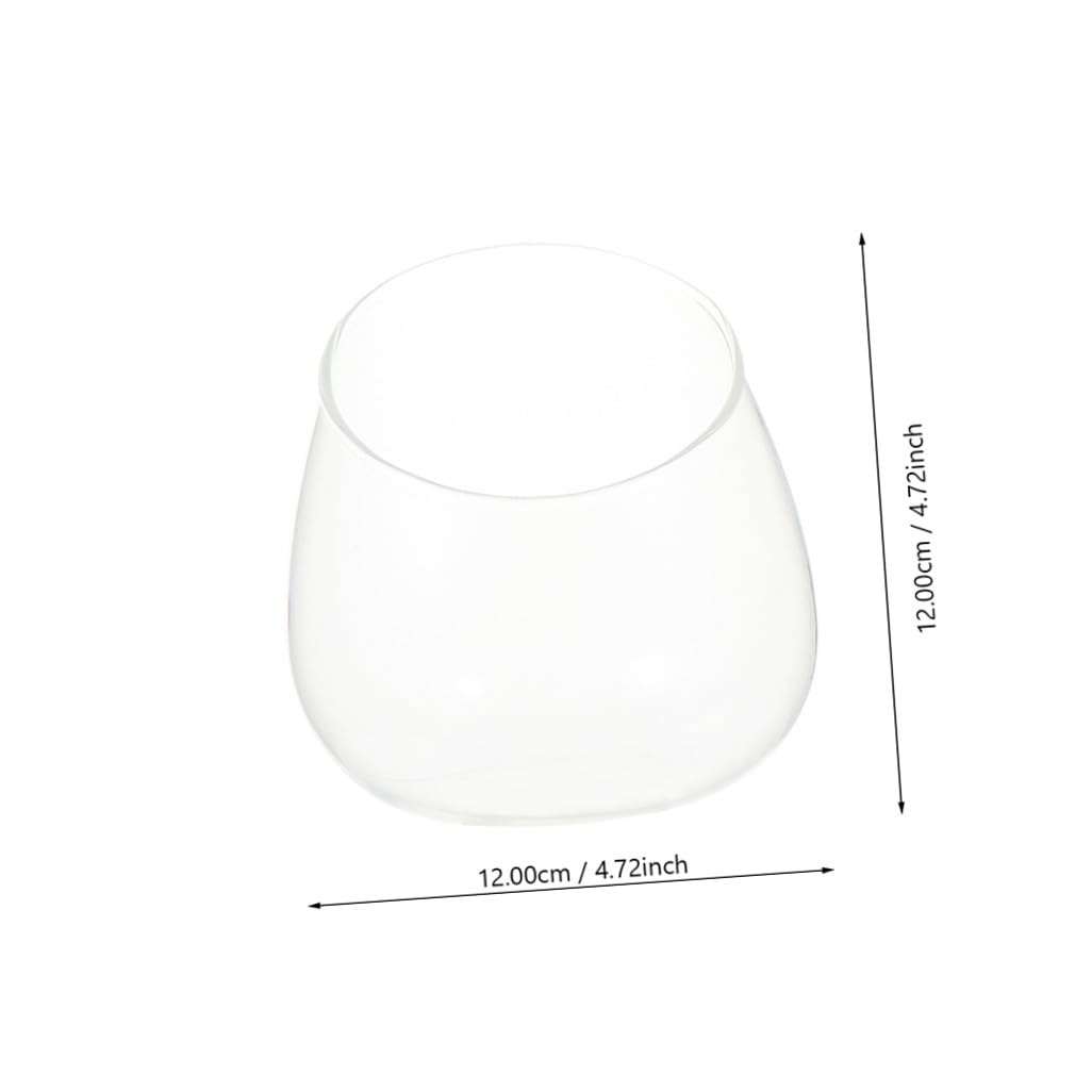 LIFKOME Glass Terrarium Jar Large Fish Bowl Vase Decor Indoor Plant Vase Open Design