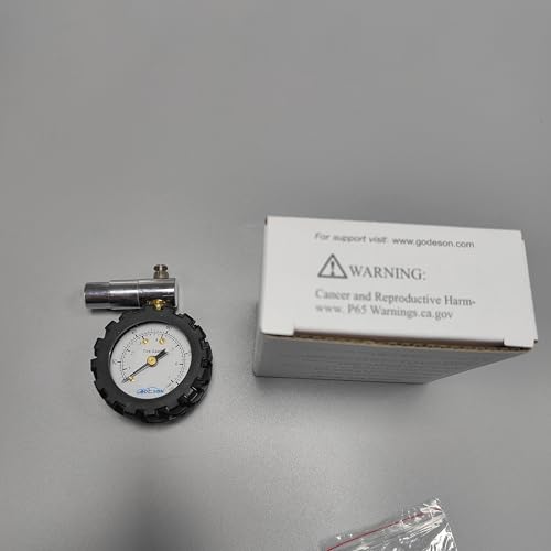 Presta Valve Gauge, GODESON Analog Presta Valve Bicycle Tire Pressure Gauge,100PSI/7Bar, Suitbale for Hybrid Bike Tire Inflation Range