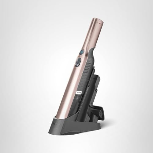 Shark WANDVAC Cordless Hand Vac, Lightweight, Portable at 1.4 lbs., Powerful Suction, Charging Dock, One-Touch Empty for Car & Home, Multi-Surface Pet Tool & Duster Crevice Tool, Rose Gold, WV201RGBRN