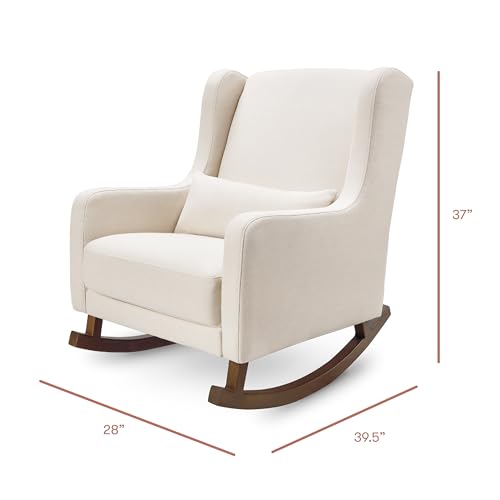 Babyletto Kai Rocker in Performance Natural Eco-Twill, Water Repellent & Stain Resistant, Greenguard Gold and CertiPUR-US Certified