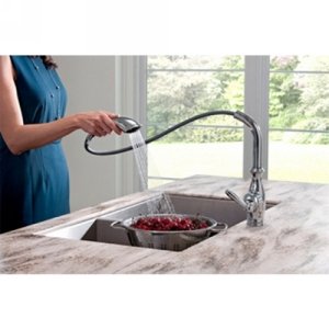 Moen 5995BL Arbor One Handle High Arc Pulldown Bar Faucet with Reflex, Matte Black