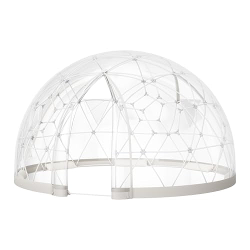 VEVOR Garden Dome Tent, 12 x 7.2 ft Clear Bubble Tent House for 4-7 Person, Waterproof PVC Geodesic Dome Greenhouse with Ventilated Window, Outdoor Igloo Tents for Patio Backyard Party Camping