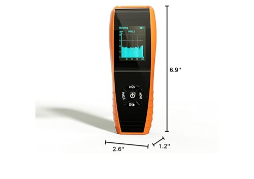 Temtop Air Quality Monitor PM2.5 PM10 Particle Counter, Formaldehyde, Temperature, Humidity, TVOC AQI Tester for Indoor/Outdoor Air Pollution Detection w/Data Export