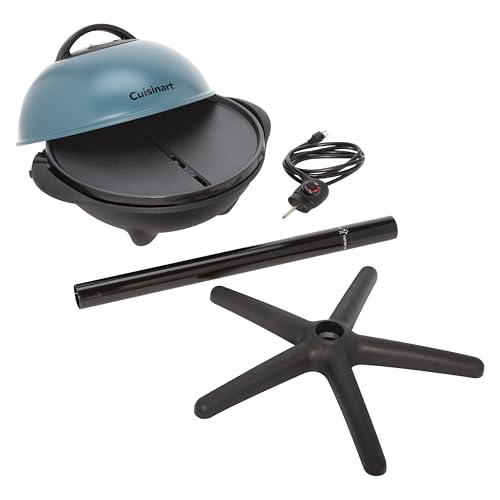 Cuisinart Indoor/Outdoor Electric Griddle, 2-in-1 Portable BBQ with Flat Top Nonstick Cooking Surface, Adjustable Heat, Stand/Tabletop Options for Cookouts, Barbecues & Small Spaces, No Tools Needed