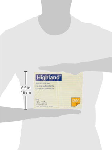 Highland Notes, 4 x 6-Inches, Yellow, 100 Sheets per pad, 12-Pads/Pack, (6609)