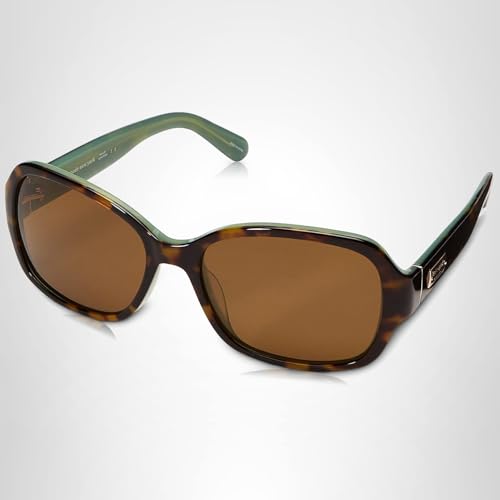 kate spade new york Akira Sunglasses, Women's Trendy Polarized Square Sunglasses with Branded Travel Case