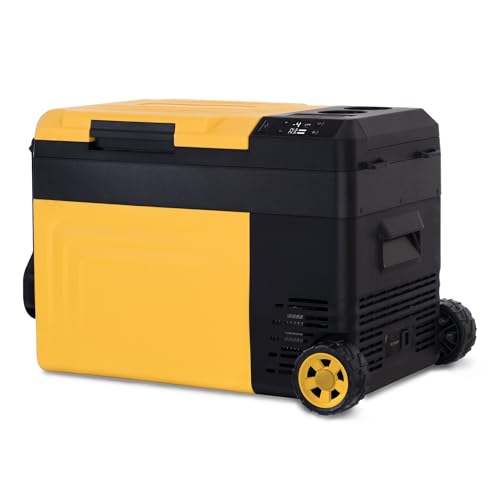 Newair 25 Qt. Portable Electric Cooler, 12v Car Mini Fridge, Hard Lunch Box for Jobsite, Workshop, Camping | Battery Powered Outdoor Cooler by 18/20V Dewalt, Bosch, Makita, Milwaukee Tool Batteries