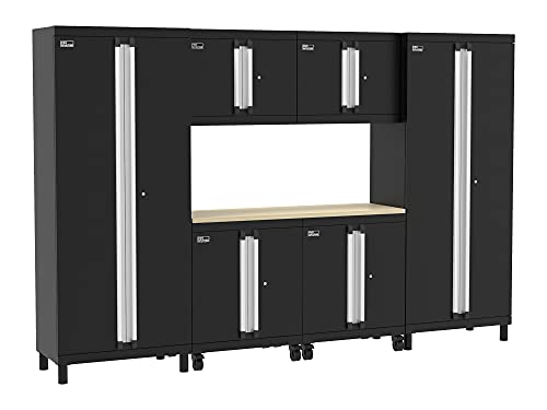ClosetMaid ProGarage Wall Cabinet with Two Doors, Lock and Shelf, for Garage Storage, Heavy Duty Steel, Black