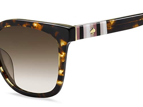 kate spade new york Womens Kiya/S Square Sunglasses, Havana, 53mm
