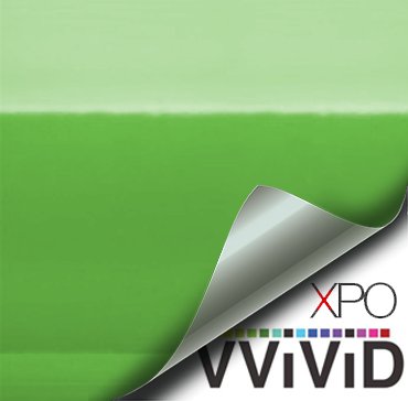 VViViD Lime Green Gloss Car Wrap Vinyl Roll with Air Release 3mil (50ft x 5ft (Full Car Wrap Roll))