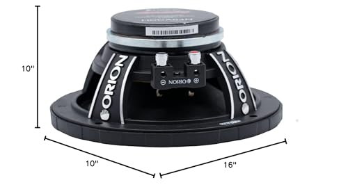 ORION HCCA64N HCCA Series 6.5” Ultra Efficient Neodymium Midrange Loudspeaker, 1400W Max Power, 350W RMS, 4 Ohm, 1.5” Voice Coil - High Output Pro Car Audio Stereo, Premium Quality Speaker (Pair)