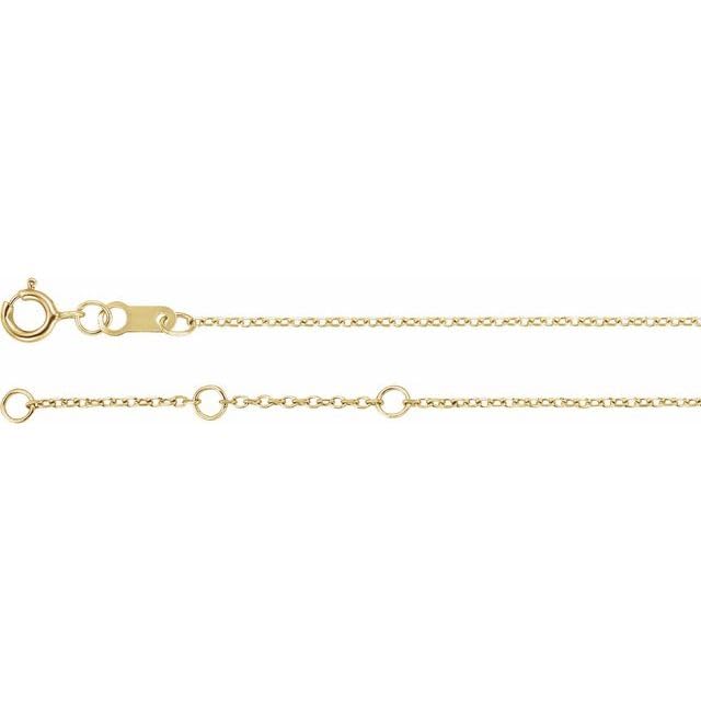 14K Yellow Gold 1-Stone Round 3 Mm 8.7 X 4.8 Mm Polished Lab-Grown Emerald Bezel-Set Solitaire Bracelet