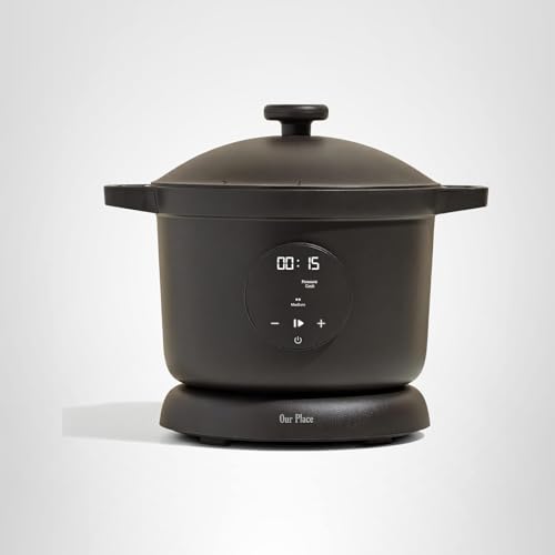 Our Place Dream Cooker | 6 Qt Ceramic Nonstick Multicooker & Pressure Cooker with Touchscreen Controls & Auto Steam Release | 4 Modes: Pressure Cook, Sauté/Sear, Slow Cook & Warm | Char