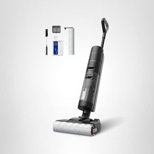 DREAME H13 Pro Wet Dry Vacuum Cleaner, Smart Floor Cleaner Vacuum Mop for Hard Floors, 140°F Brush Wash, Hot Air & Dual Rotation Self-Cleaning, GlideWheel Power System, Great for Sticky Messes