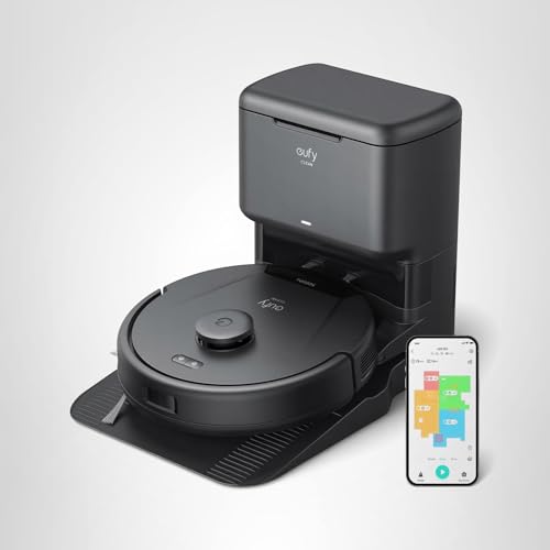 eufy L60 Robot Vacuum with Self Empty Station, Hair Detangling Technology, Up to 60 Days Hands Free Cleaning, 5,000 Pa Suction (Renewed)