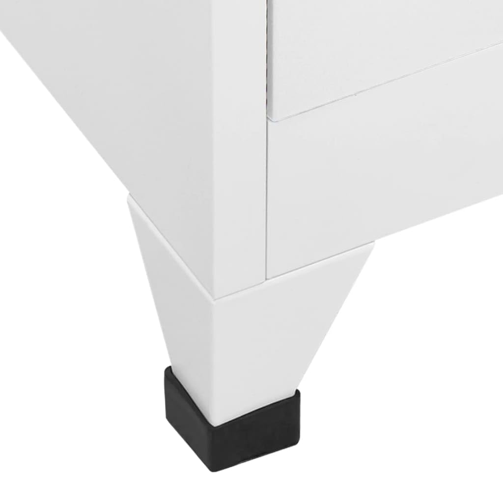 Metal Locker,Lockable Industrial Metal Locker Cabinet 38x45x180 cm - Durable Storage Organizer with Shelves & Hanging Bar, Grey Finish for Office, Garage & Gym, Secure & Stylish