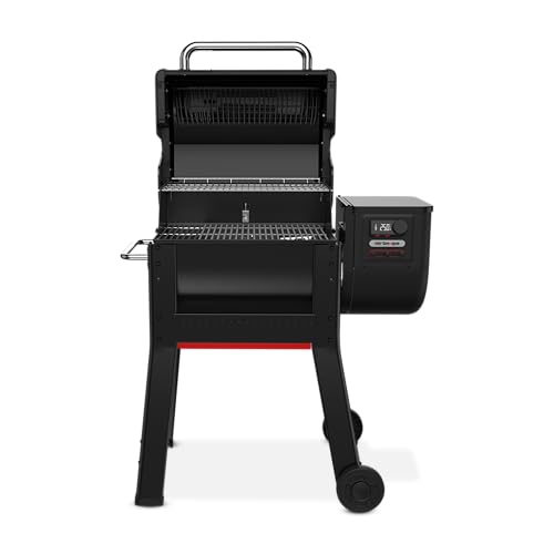 Weber Smoque™ 22‑Inch Pellet Smoker, Black – Outdoor BBQ Pellet Grill with SmokeBoost™, SmoqueVent™ Airflow System & Rapid React™ PID Temperature Control