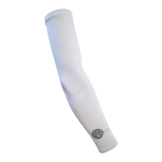 SParms Premium Sun Protection Arm Sleeves (White, S)
