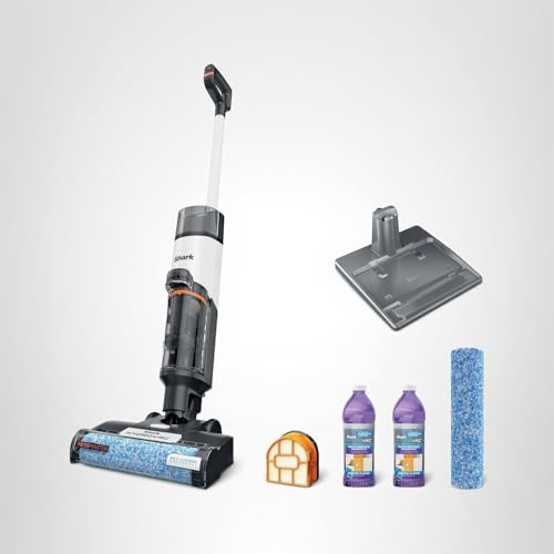 Shark | Wet Dry Vacuum Cleaner | Vacuum and Mop Combo | HydroVac MessMaster | 3-in-1 Self-Cleaning + Powerful Suction | 2 Brushrolls & 2 Solutions Included | Hardwood Floor & Area Rug Cleaner | AW261