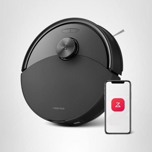 roborock Q10 S5 Robot Vacuum and Mop Cleaner, 10000Pa HyperForce Suction, Dual Anti-Tangle System, Auto-Lifting Mop, ReactiveTech Obstacle Avoidance, App Control, for Pet Hair and Carpet, Black