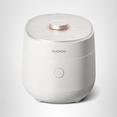 CUCKOO Twin Pressure Rice Cooker 6-Cup Uncooked / 12-Cup Cooked with Induction Heating Technology, Silent Pressure System, Open Cooking Mode, Dynamic Display, Eco Inner Pot, White (CRP-OHTR0609FW)