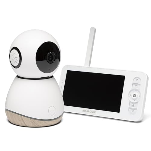 Maxi-Cosi See Pro 360 Baby Monitor with CryAssist™ AI Cry Translation, 2K HD camera with PTZ, Secure Non Wi-Fi 5 inch parent unit, 10 hour battery, Soothing Lullabies, 2-way audio