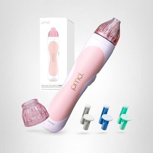 PMD Personal Microderm Classic for At-Home Use, Facial Exfoliator Tool, Microdermabrasion Machine Kit for Face and Body Skincare, Blush