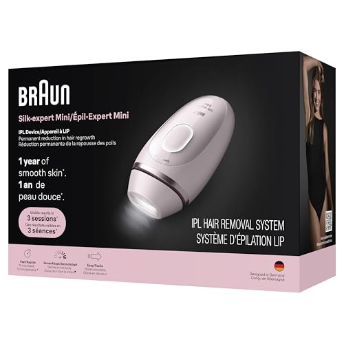 Braun IPL Mini, Silk·Expert Mini, IPL Hair Removal for Women and Men, Permanent Laser Hair Reduction At-Home, IPL1111