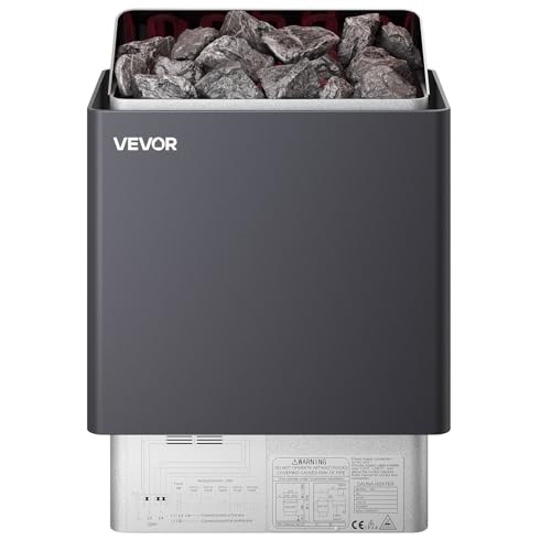 VEVOR Sauna Heater, 9KW 220V Electric Sauna Stove, Steam Bath Sauna Heater with External Digital Controller, 3h Timer & Adjustable Temp for Max. 317-459 Cubic Feet, Home Hotel Spa Shower FCC Certify