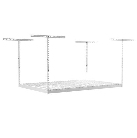 SafeRacks 4x6 Overhead Garage Storage Rack - Heavy Duty Steel Ceiling Mount Storage Shelves with 500 lb Capacity - Adjustable, Garage Overhead Storage, 18"-33" 2 Pack