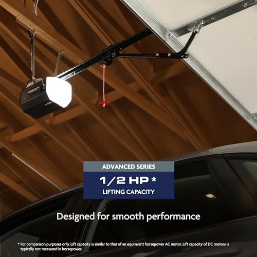Chamberlain 1/2 HP Chain Drive Smart Garage Door Opener with Battery Backup, 1-Bulb Lighting, and myQ Connectivity