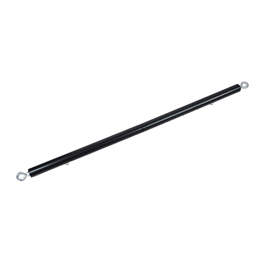 Spreader Bar Black Silver Red Gold Adjustable Exercise Stainless Steel Bar with 2 Fixed Rings, Yoga Training Fitness Gear, Workout Bar,Sports Gym Kit (Black)