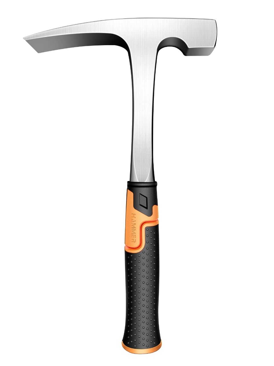 Mason's/Bricklayer'sHammer-32 oz Brick Hammer Masonary Tool- Forged one piece Steel Construction&shock reduction handle（12.7inch）
